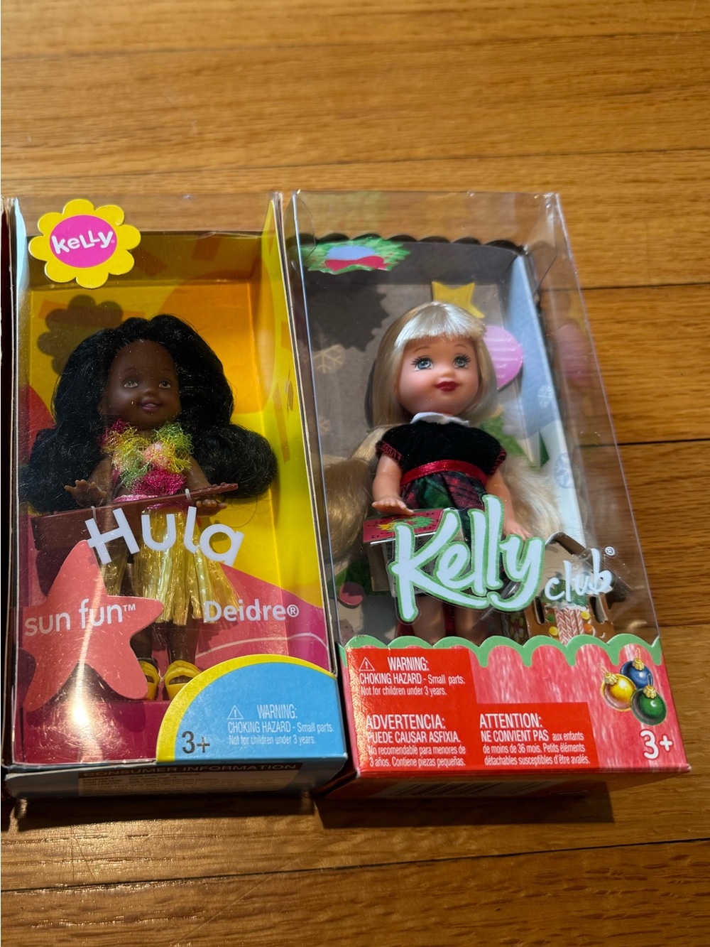 NIB Kelly Club Lot Barbies Sister. Hula Deidre and Christmas Kelly